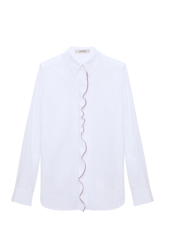 Dorothee Schumacher -  Hemd aus Baumwoll-Popeline white lilac