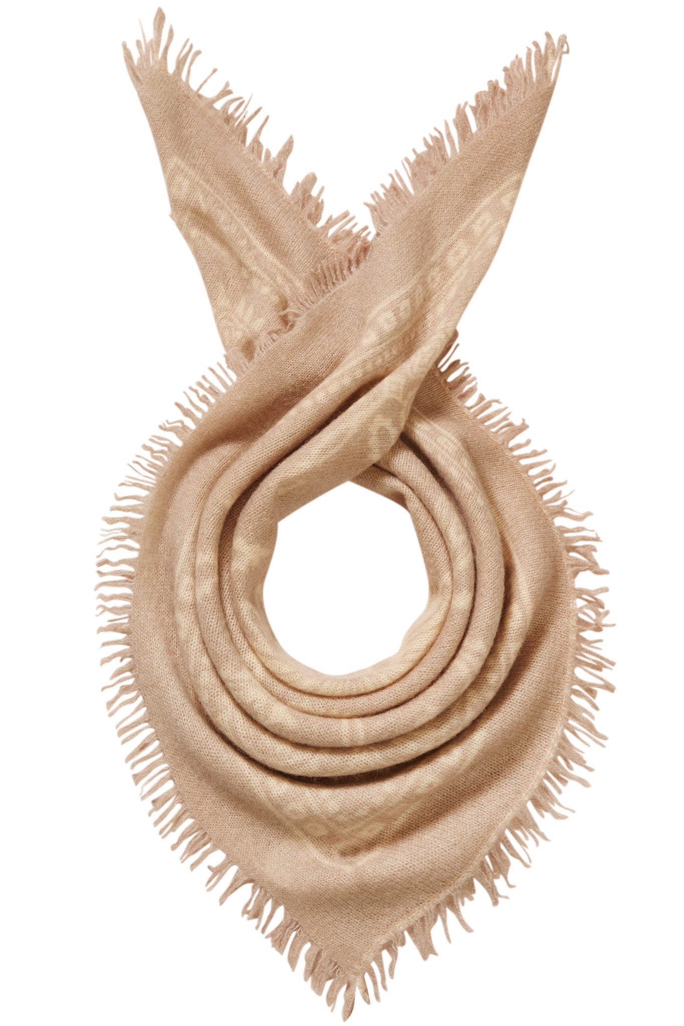 PURSCHOEN - Maxi Kaschmirtuch Creme Natural Paisley Bandana 92 × 92 cm