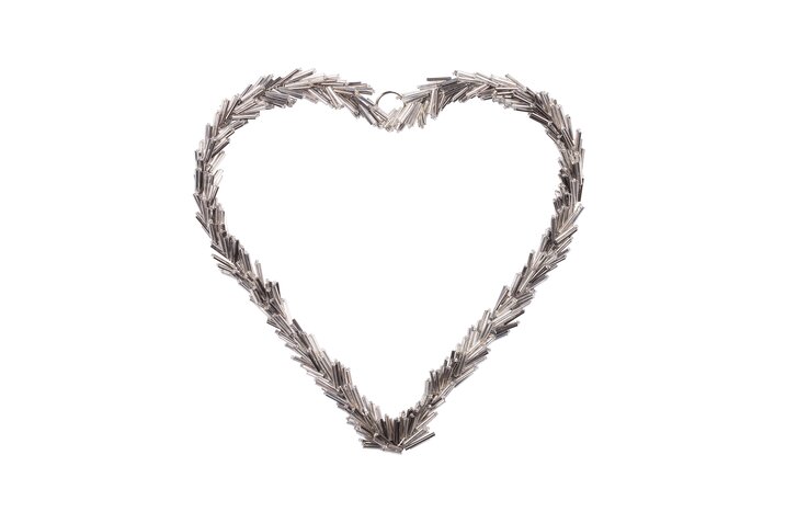 Kranz Hey Herz Perlen silber