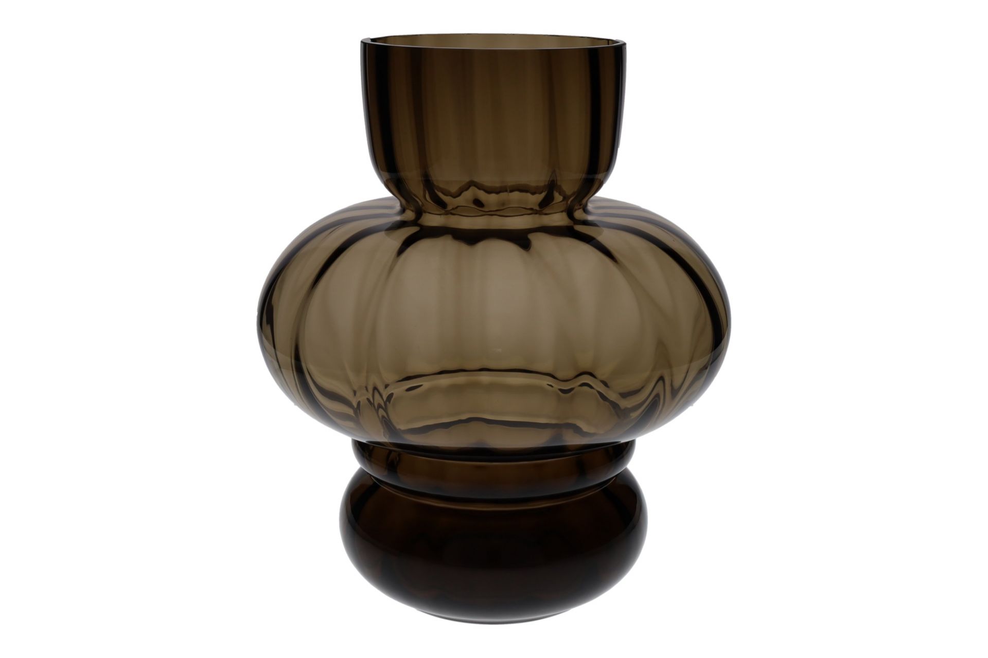 Gift Company - Twill Vase L braun Glas 30,5 cm