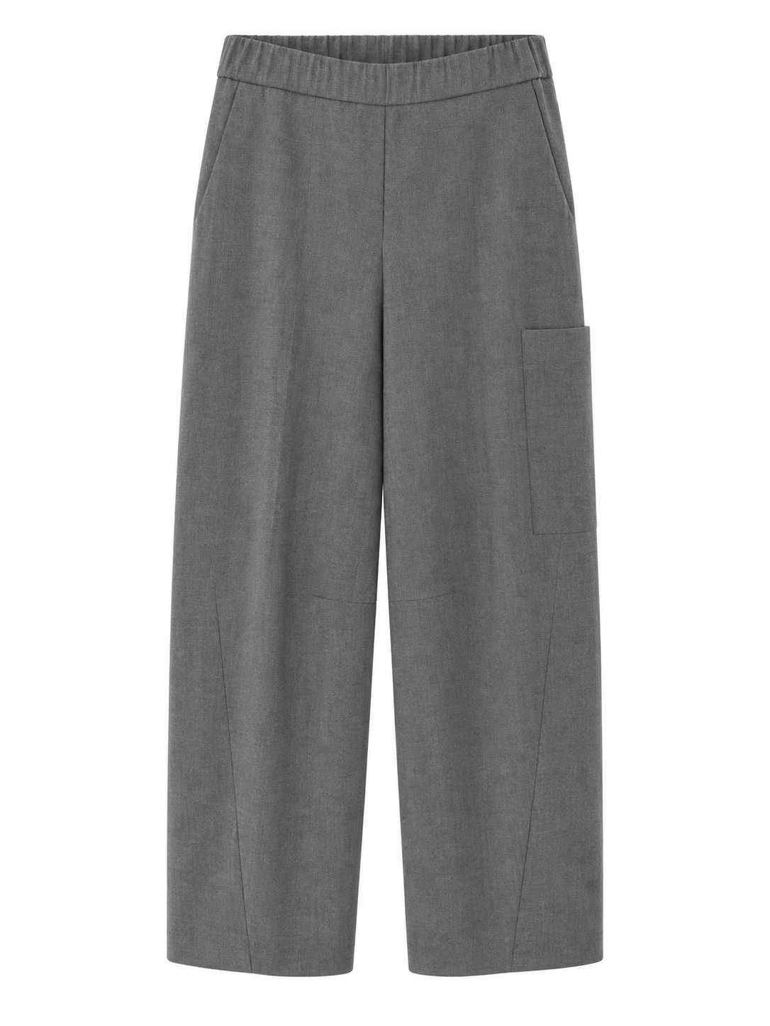 Uli Schneider - Hose graphite Flanell Gabardine Barrel Cargo