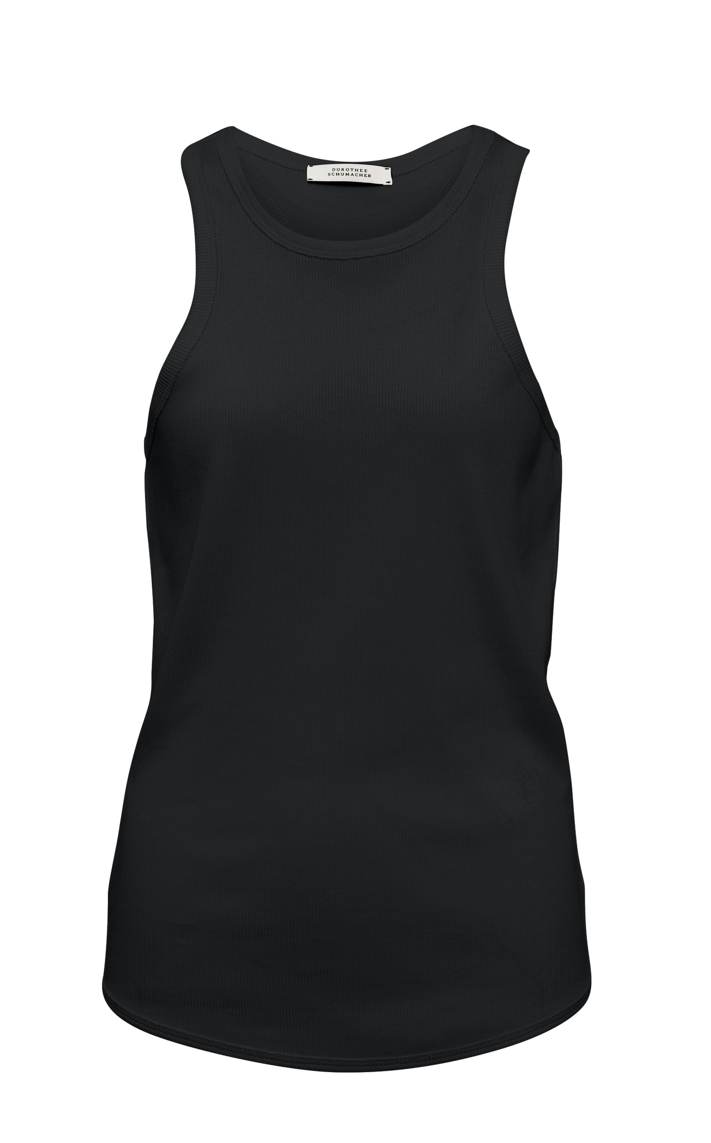 Dorothee Schumacher - Rippentop mit breiten Trägern schwarz