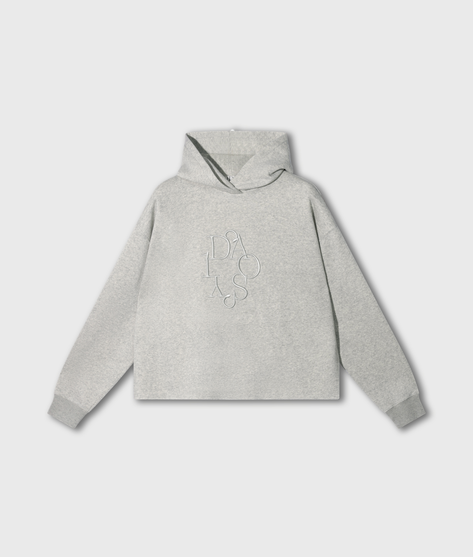 10DAYS - Statement Hoodie Curly 10 Grey Mélange