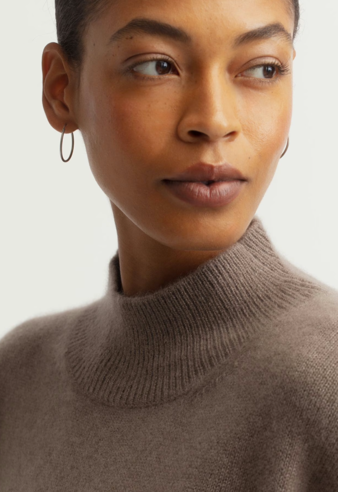Iris von Arnim - Halbarm-Pullover Taupe aus Cashmere und Seide