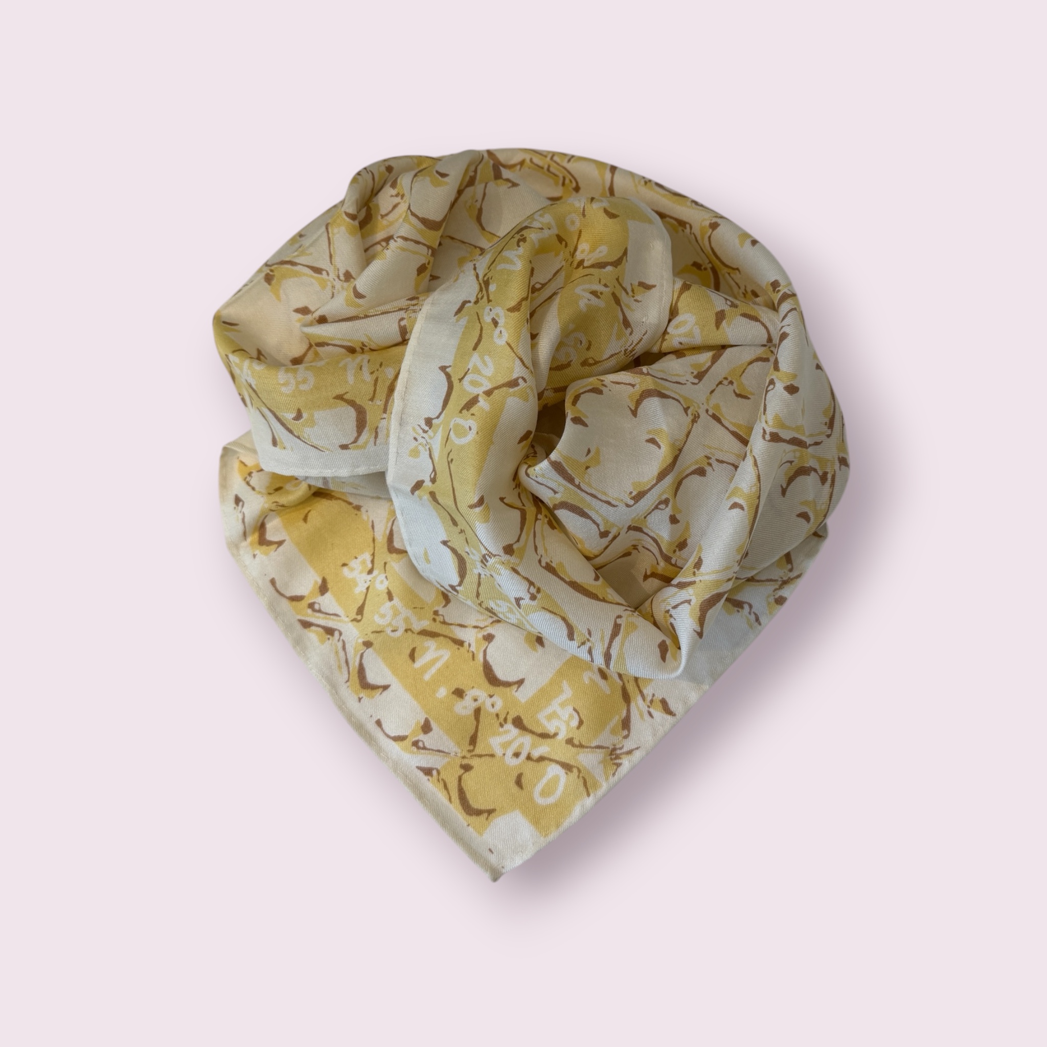 Friendly Hunting - Silktwill Tuch Midicube Sylt Ornament vanille