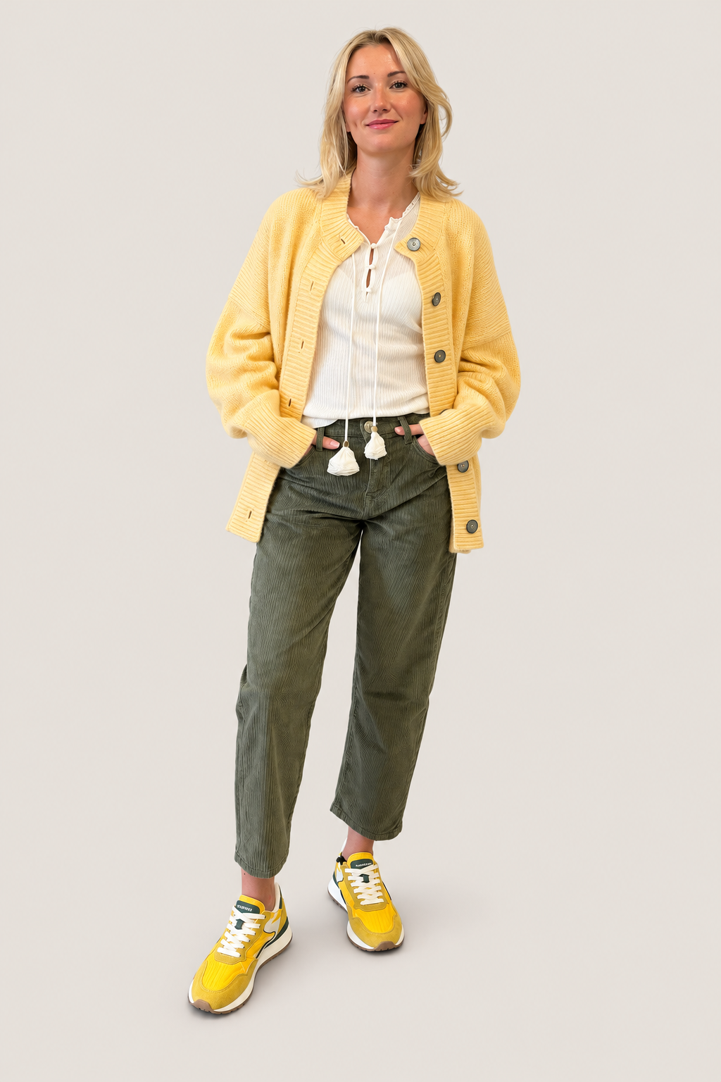 Friendly Hunting - Cardigan oversized senf