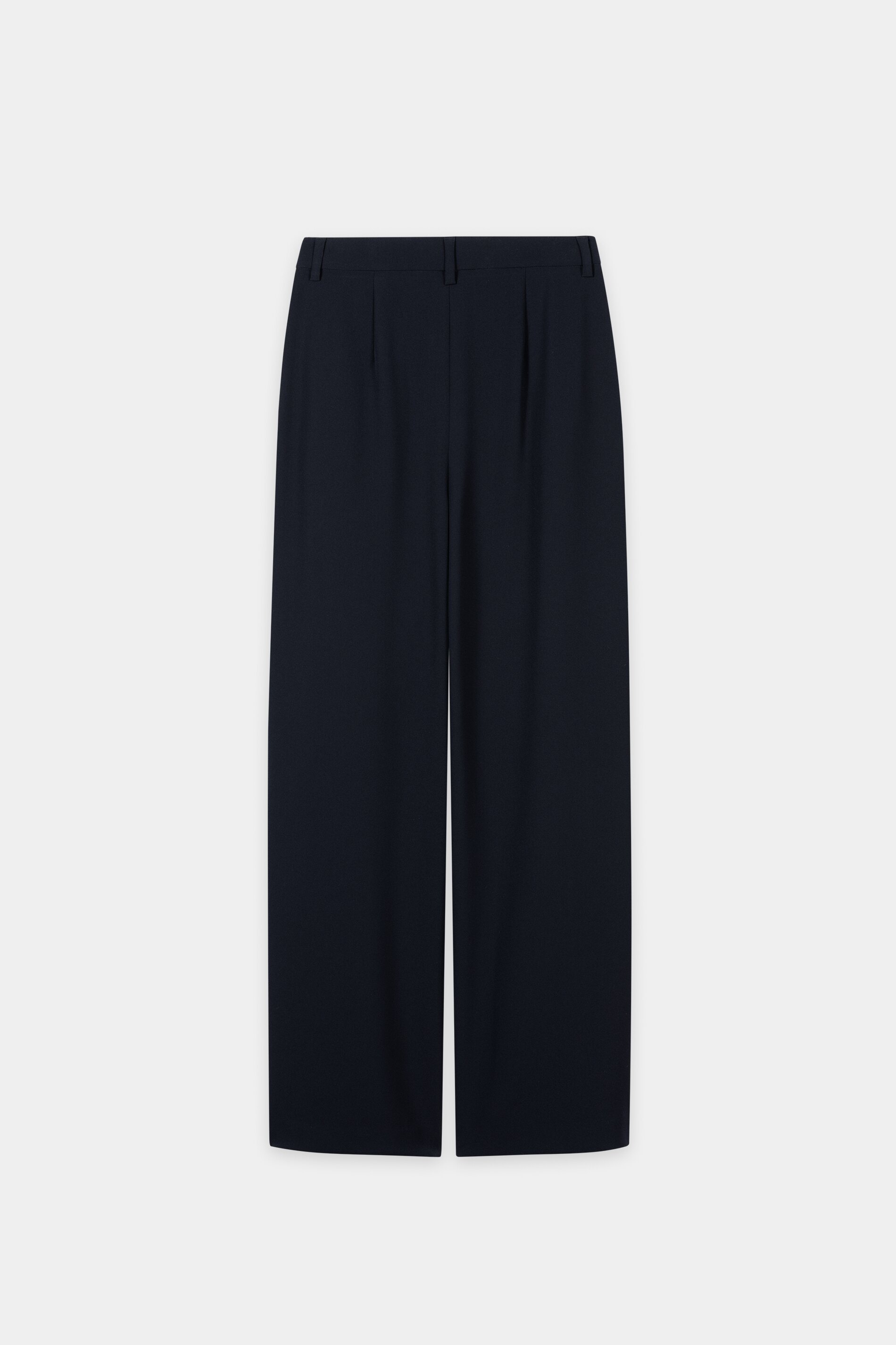 Luisa Cerano - Wideleg-Hose Winter Navy mit Bundfalten