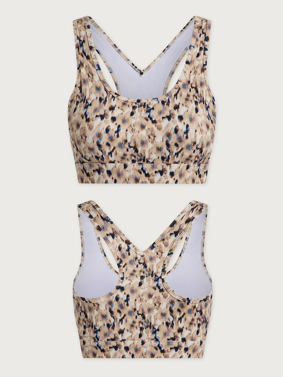 Varley - Sports Bra Sepia Meadow FreeSoft™ Yoga Activewear