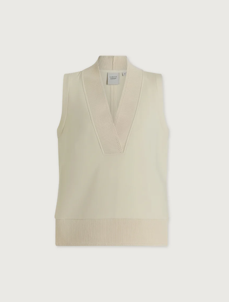 Varley - Tank Top mit V-Ausschnitt off white