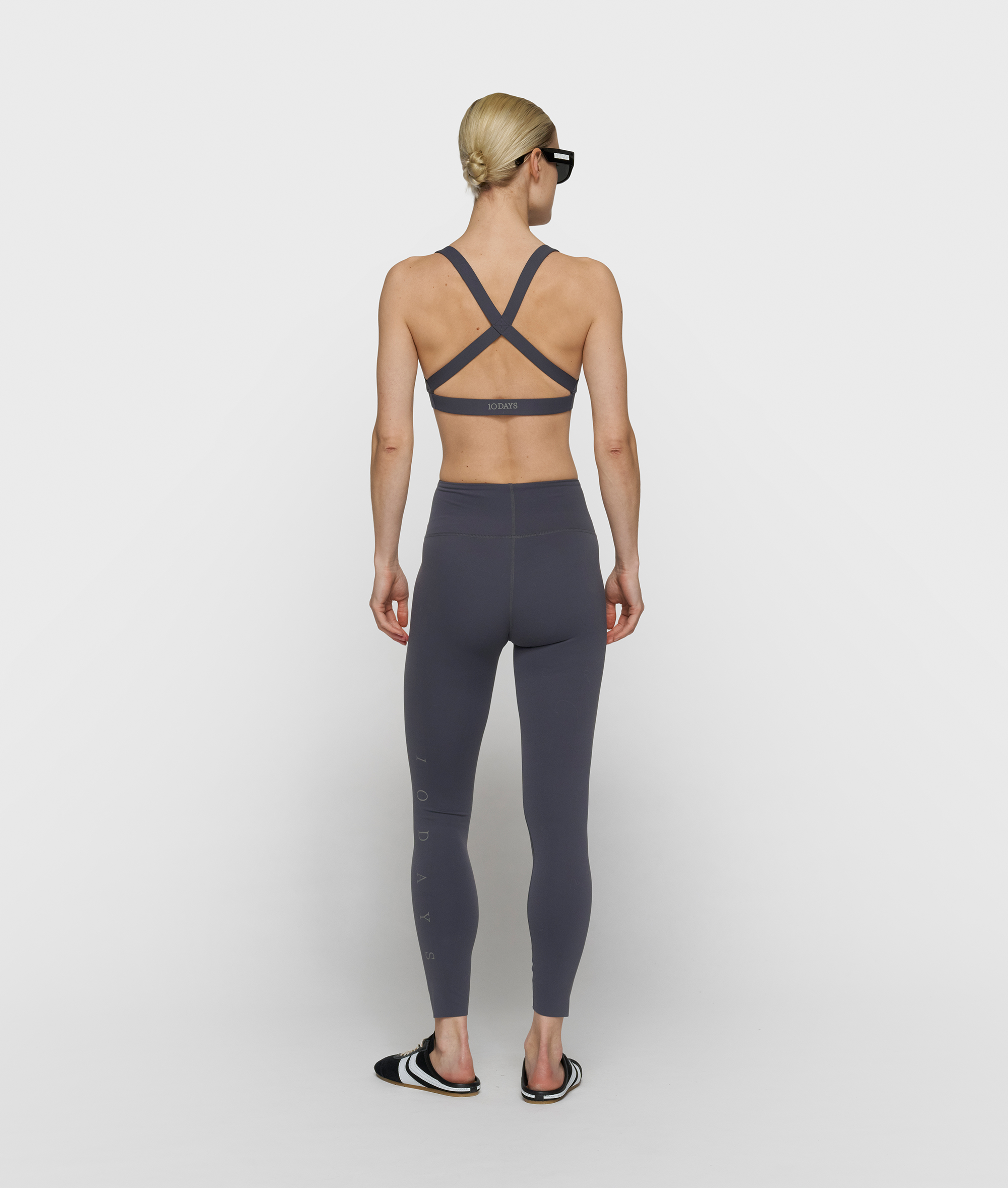 10 Days - Sporty Leggings Steel Blue Mid Waist