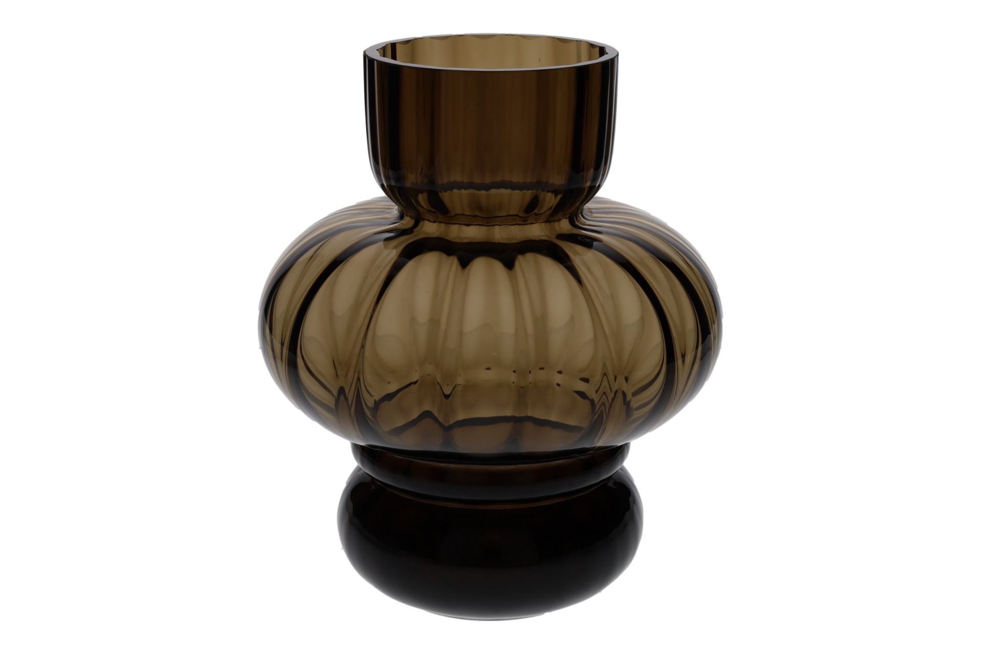Gift Company - Twill Vase braun Glas 23,7 cm