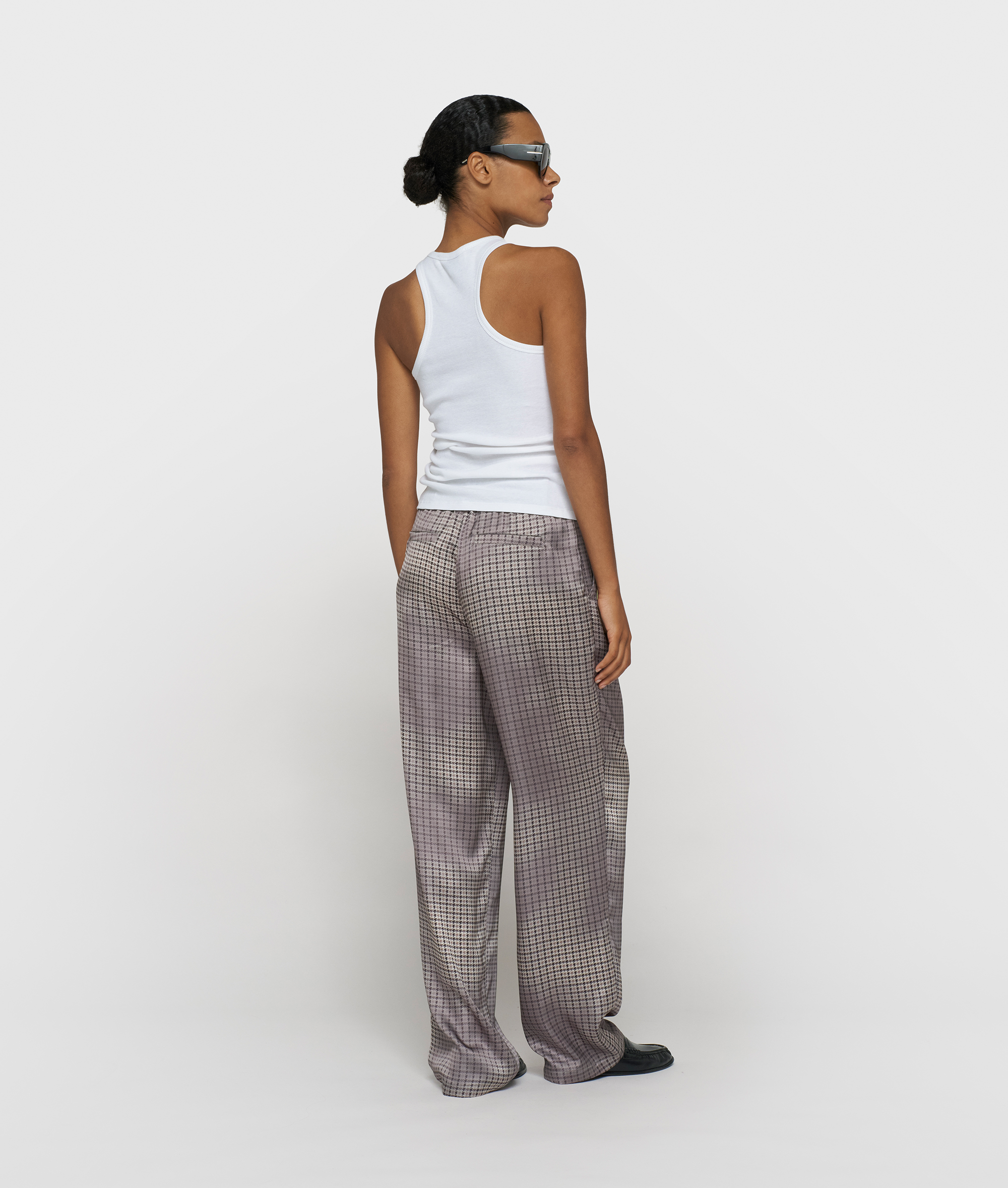 10 Days - Karohose Champagne mit seidigem Finish
