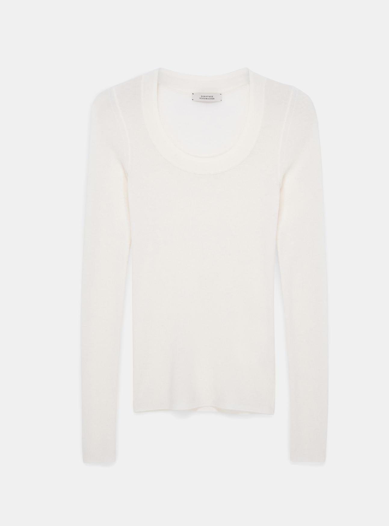 Dorothee Schumacher - Pullover mit Rundhalsausschnitt camellia white