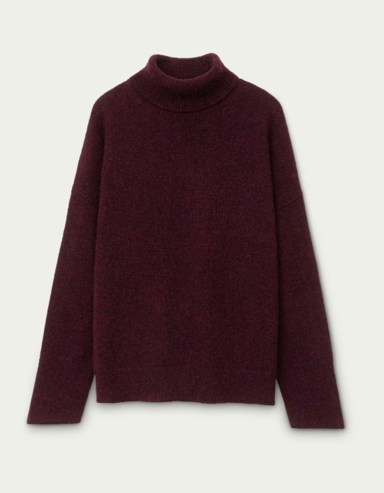 Iris von Arnim - Pullover Renton Burgundy Kaschmir-Seide Rollkragen