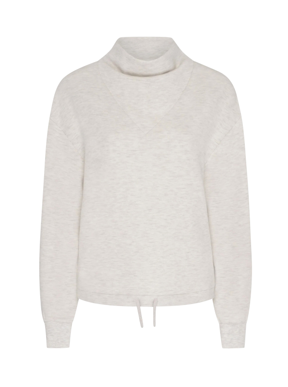 Varley - Sweatshirt mit Wasserfallausschnitt ivory marl