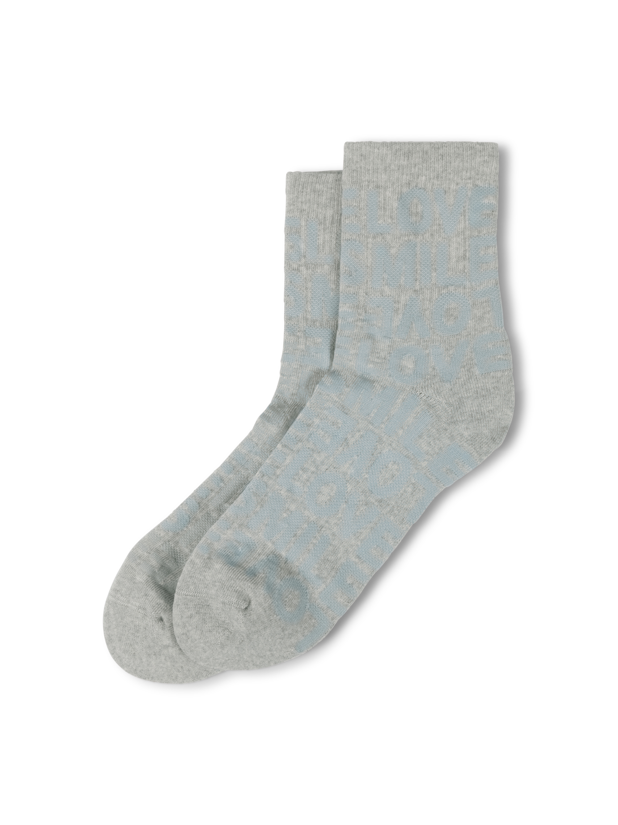 10 Days - Socken smile love light grey
