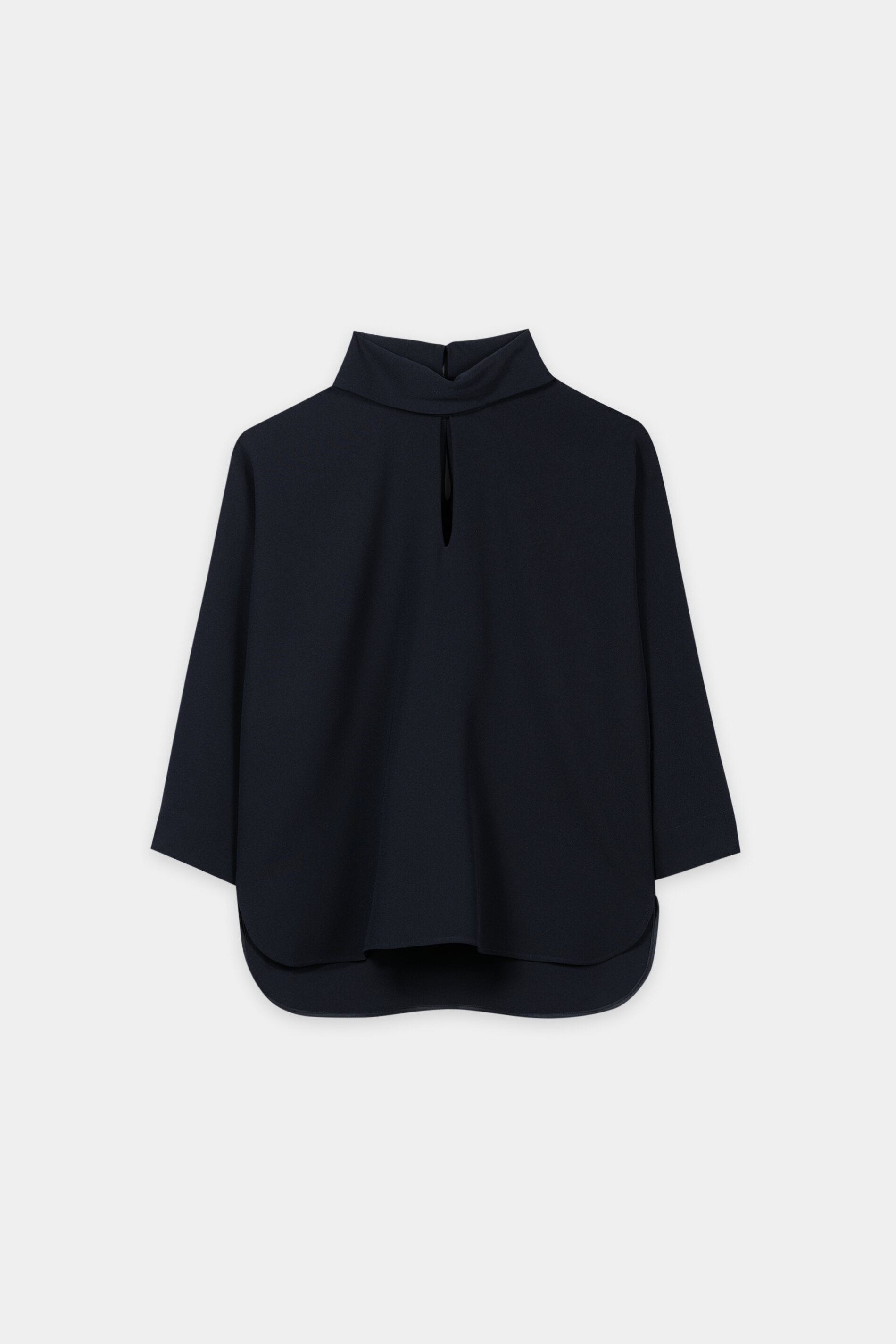 Luisa Cerano - Blusentop Winter Navy Techno-Crêpe