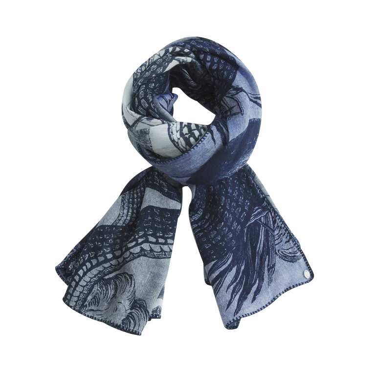 Friendly Hunting - Kashmere Super Patch Tuch Garden Eden Hellblau–Dunkelblau