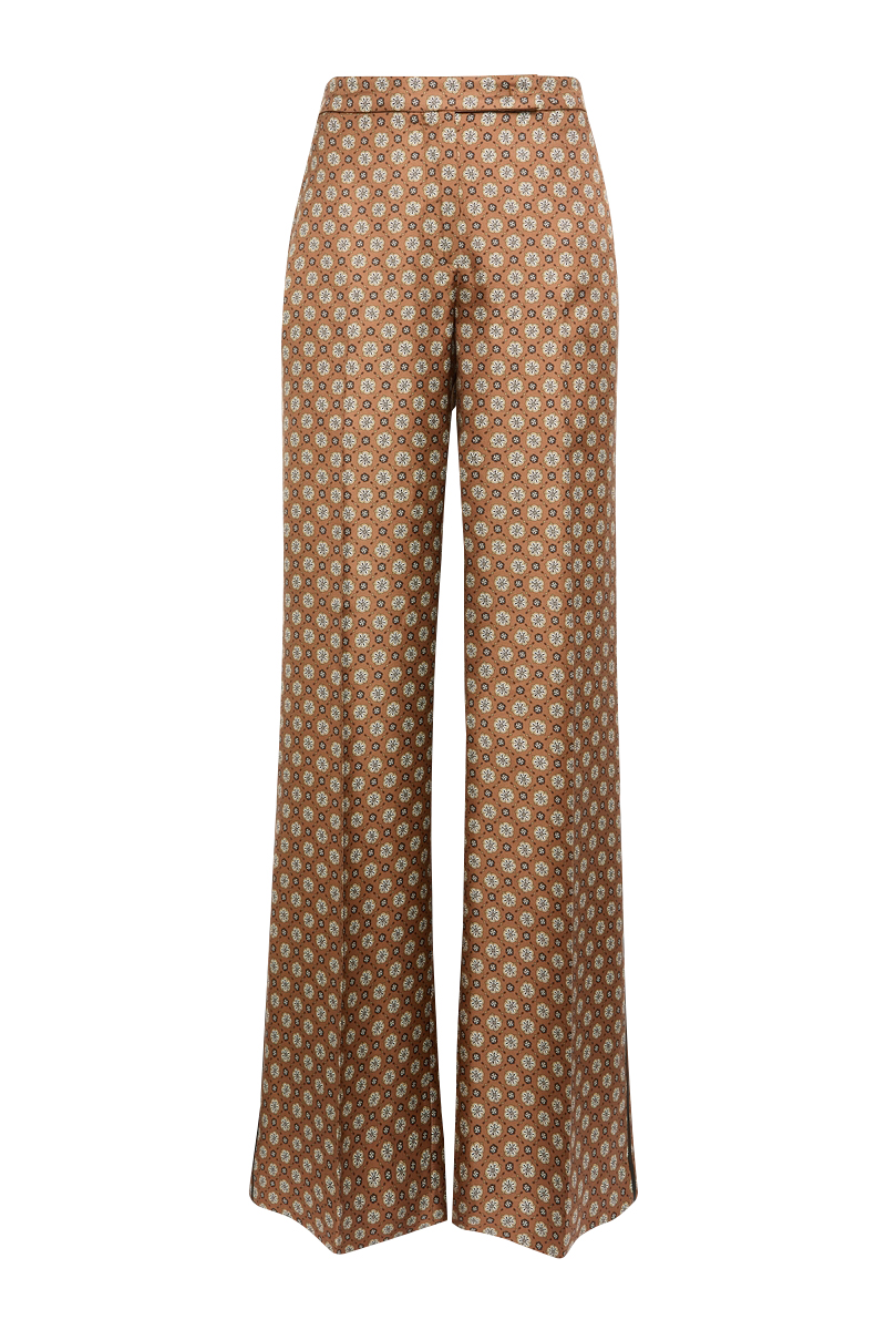 Dorothee Schumacher -  Hose aus bedrucktem Seidentwill brown