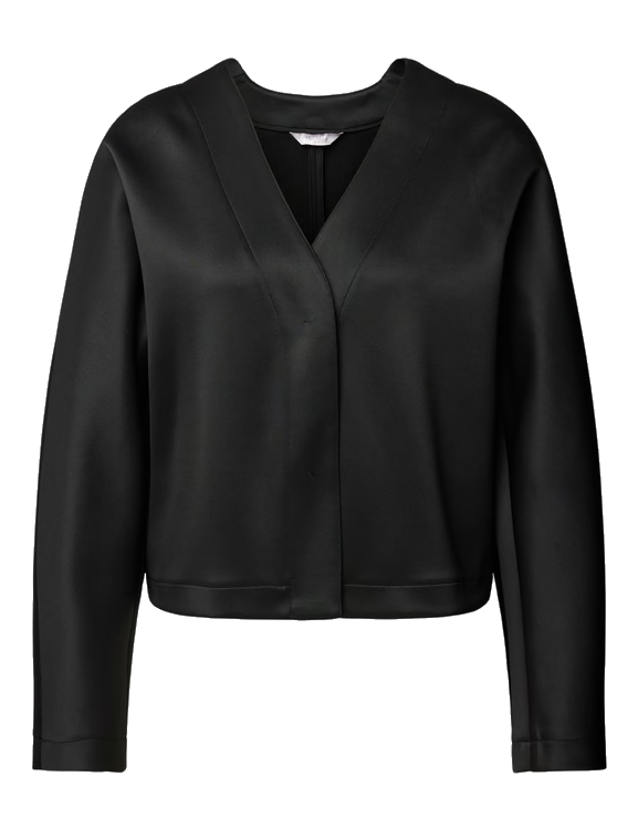 Max Mara -  Kurze Jacke mit V-Ausschnitt black