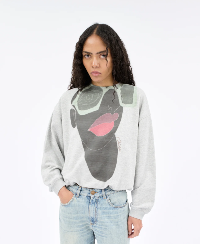 ODEEH - Sweatshirt mit Face-Pint