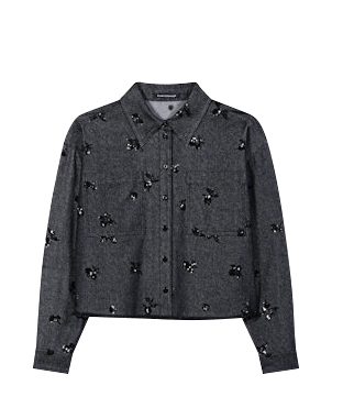 Luisa Cerano - Pailletten-Denimhemd