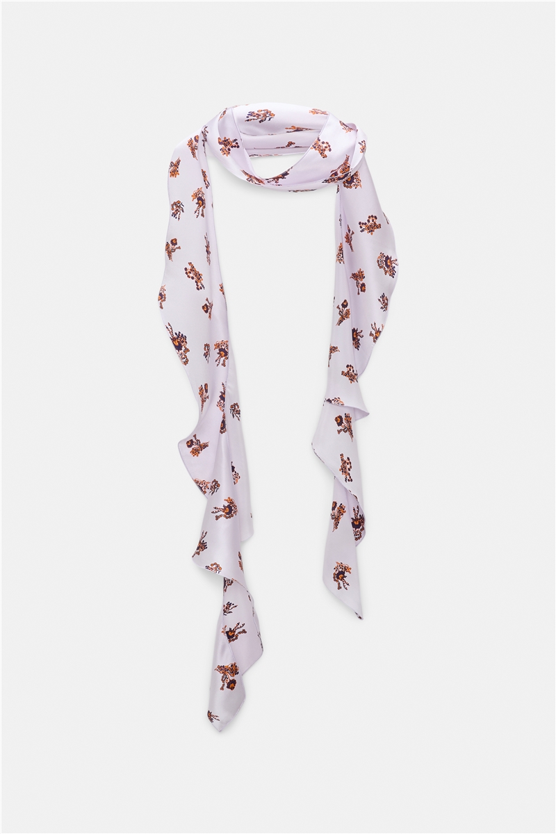 Dorothee Schumacher - Volantschal aus beidseitig bedrucktem Seidensatin lilac