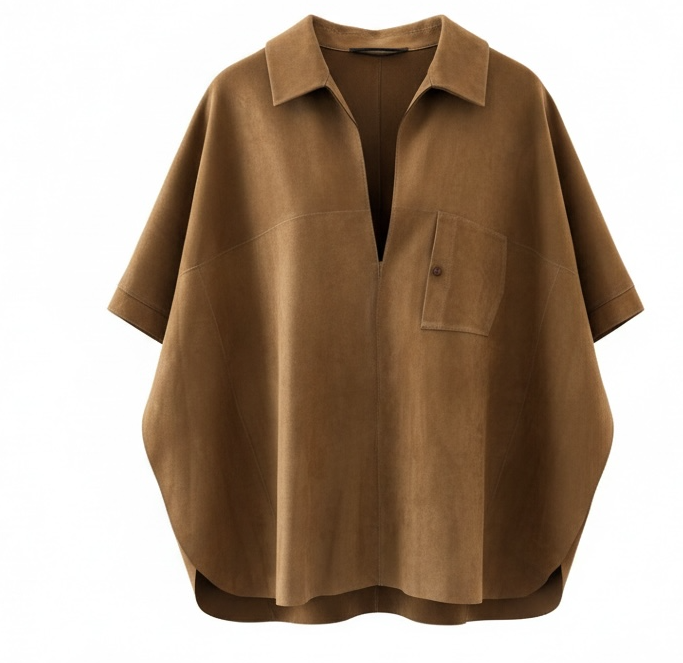 AYASSE - Lederhemd Mimosa cognac