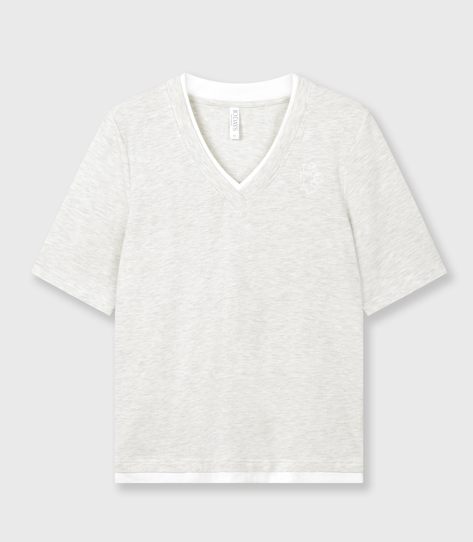 10 Days - T-Shirt im Layering Look soft White