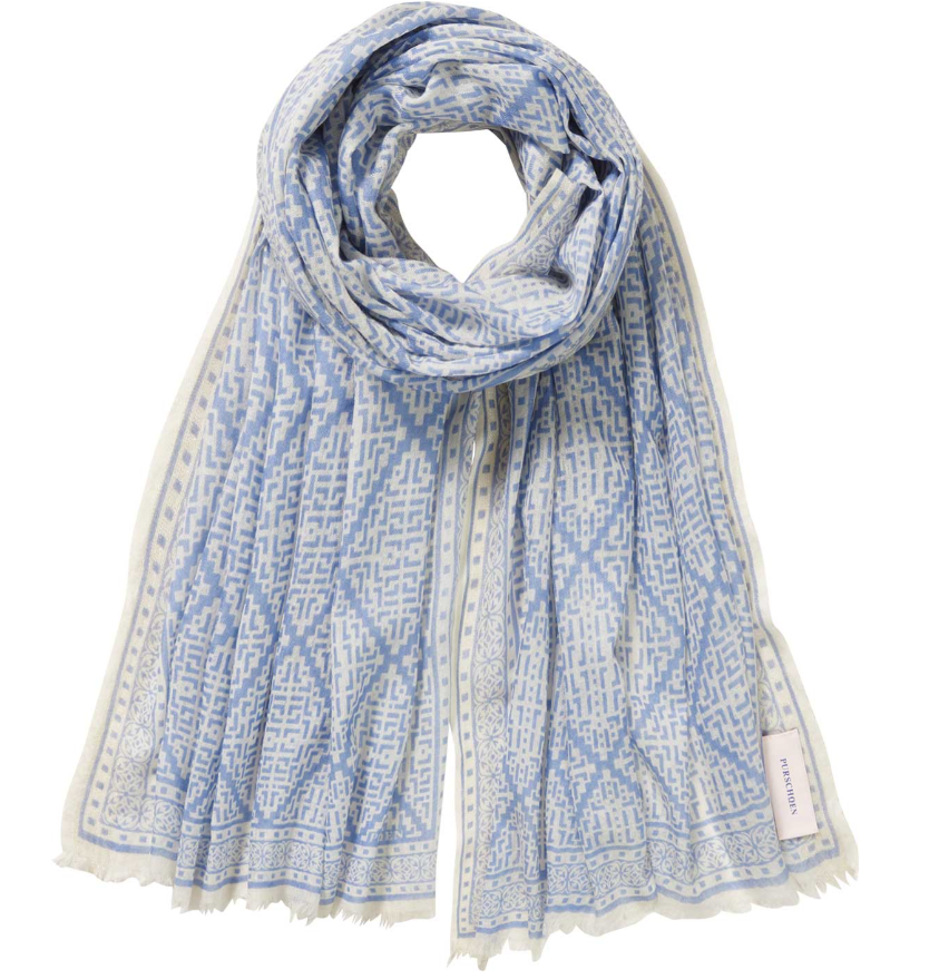 Pur Schoen - Kashmirtuch Veneziano eisblau dark
