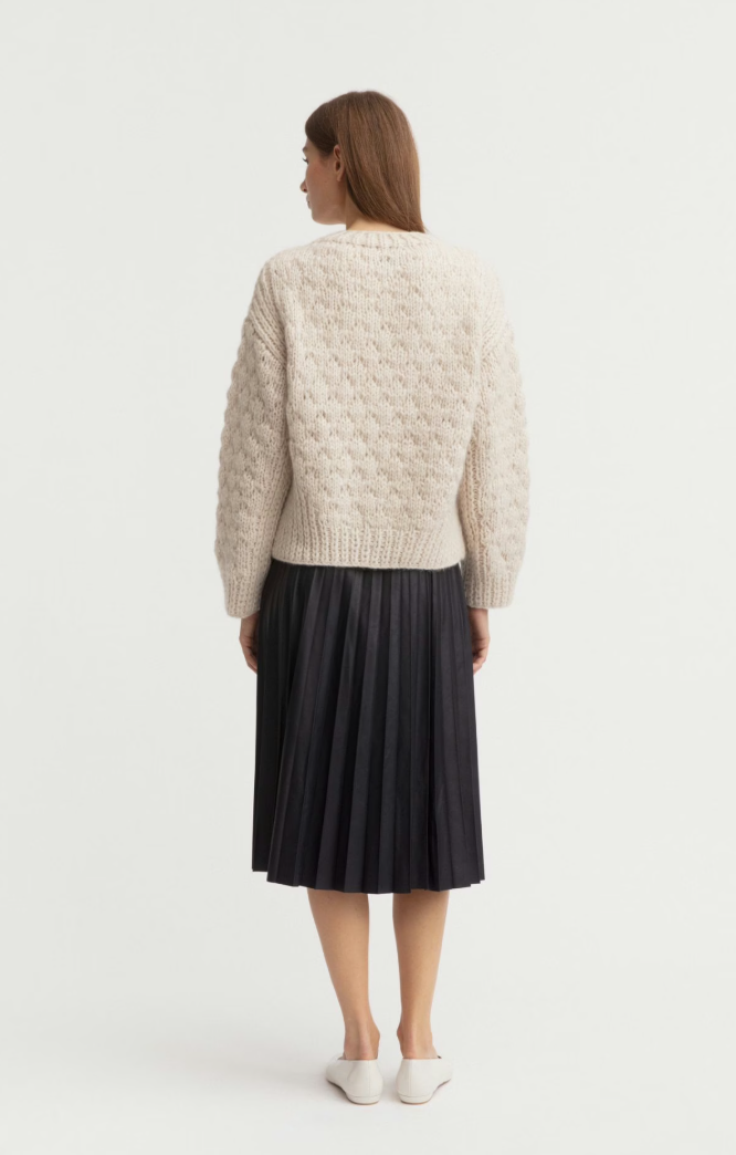 Iris von Arnim - Handstrick-Cardigan Alabaster aus Cashmere und Seide