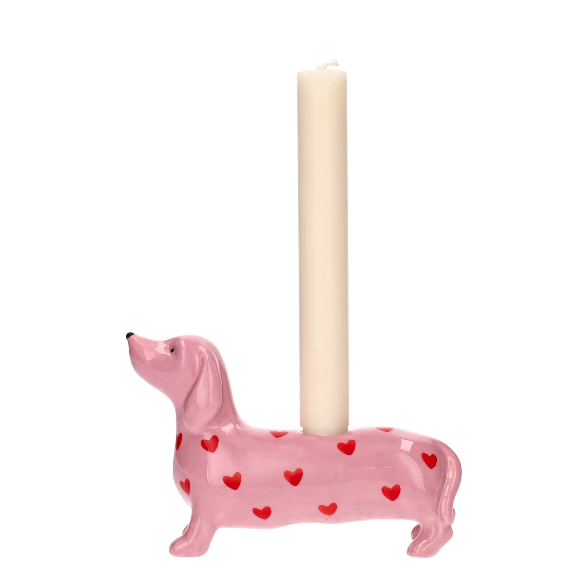 Gift Company - Mignon Kerzenhalter Dackel Rosa