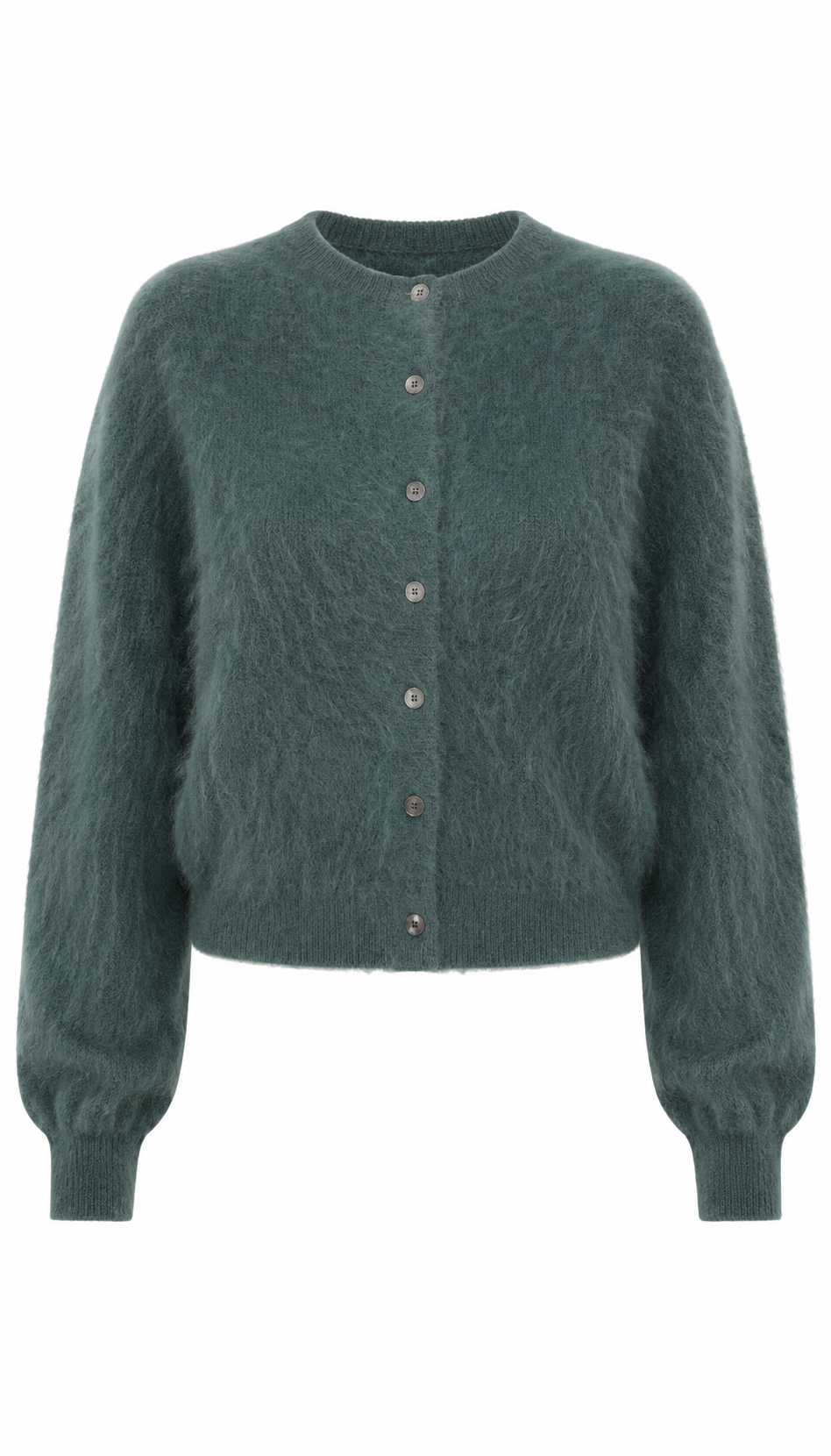 True Religion - Kaschmir Strickjacke Green Rundhals