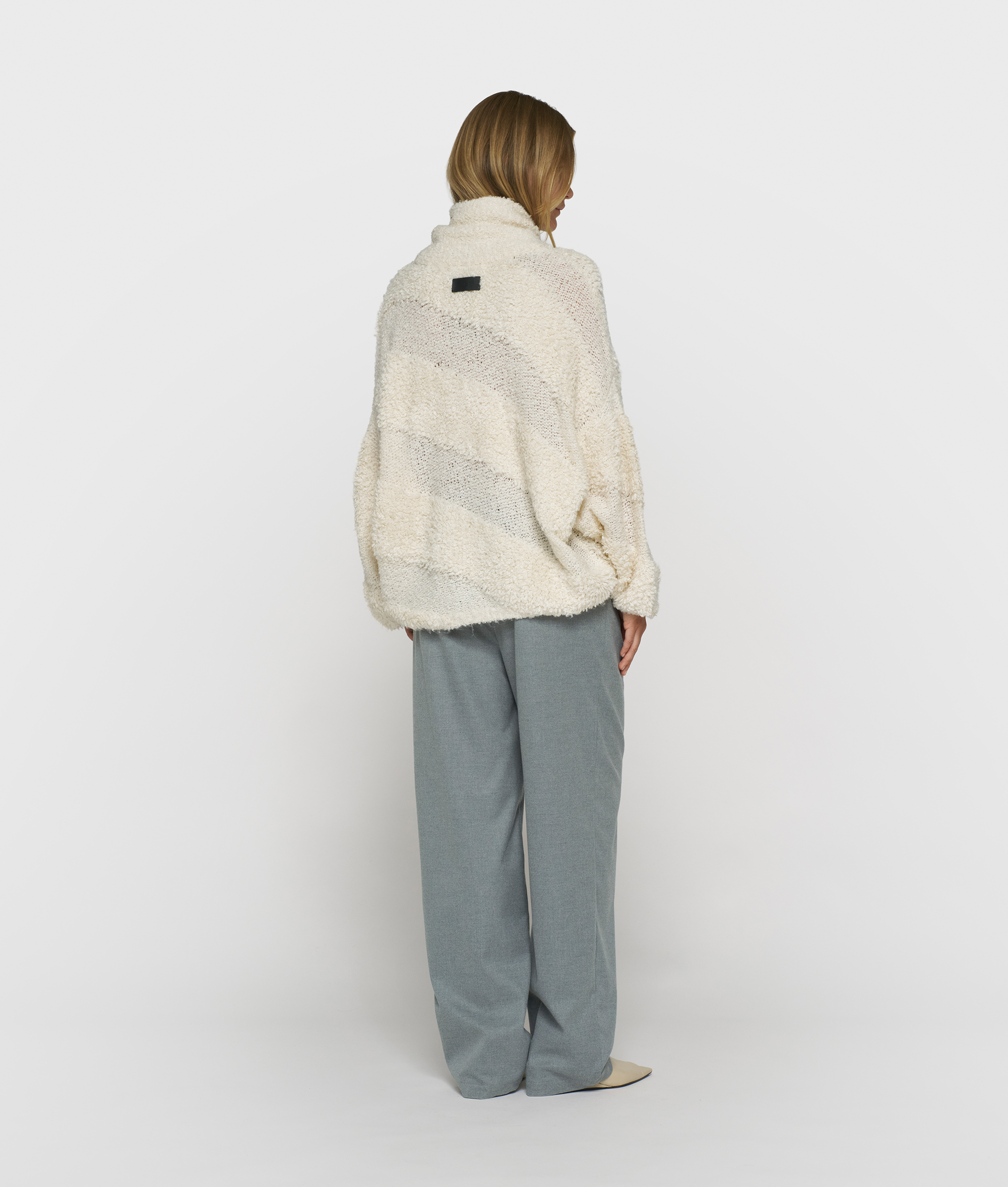 10DAYS - Pullover Ecru Loop-Strick Oversized