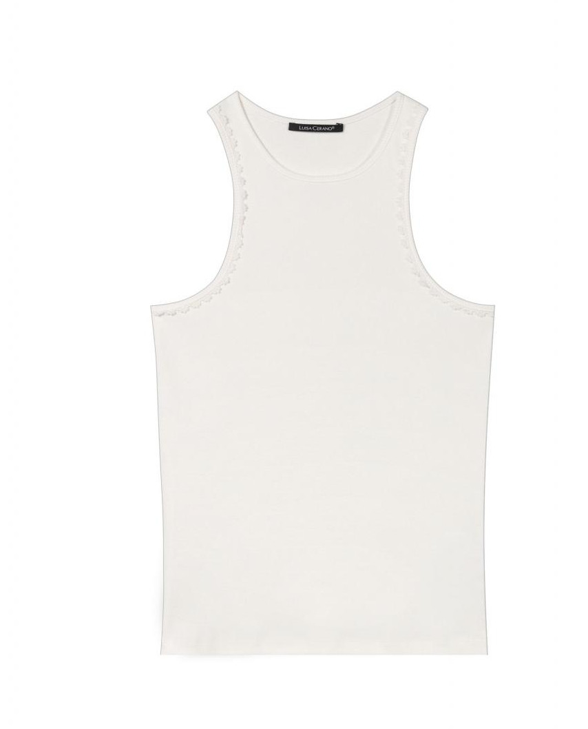 Luisa Cerano -  Tank Top mit Häkeldetails
