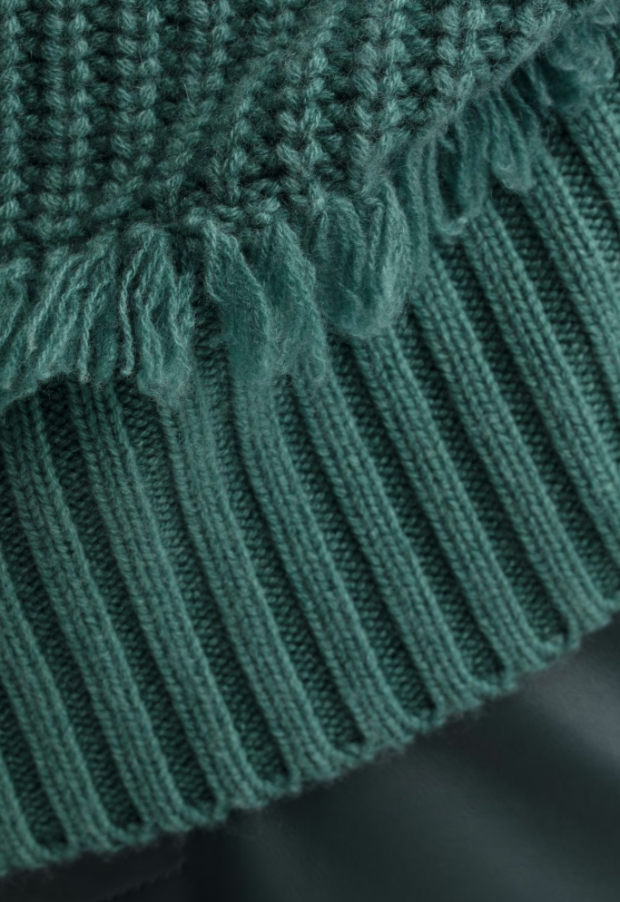 Iris von Arnim - Cashmere-Pullover mit Stehkragen und Fransendetails