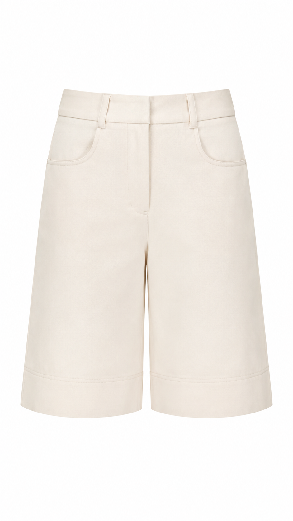 Uli Schneider - Long Denim Shorts off white