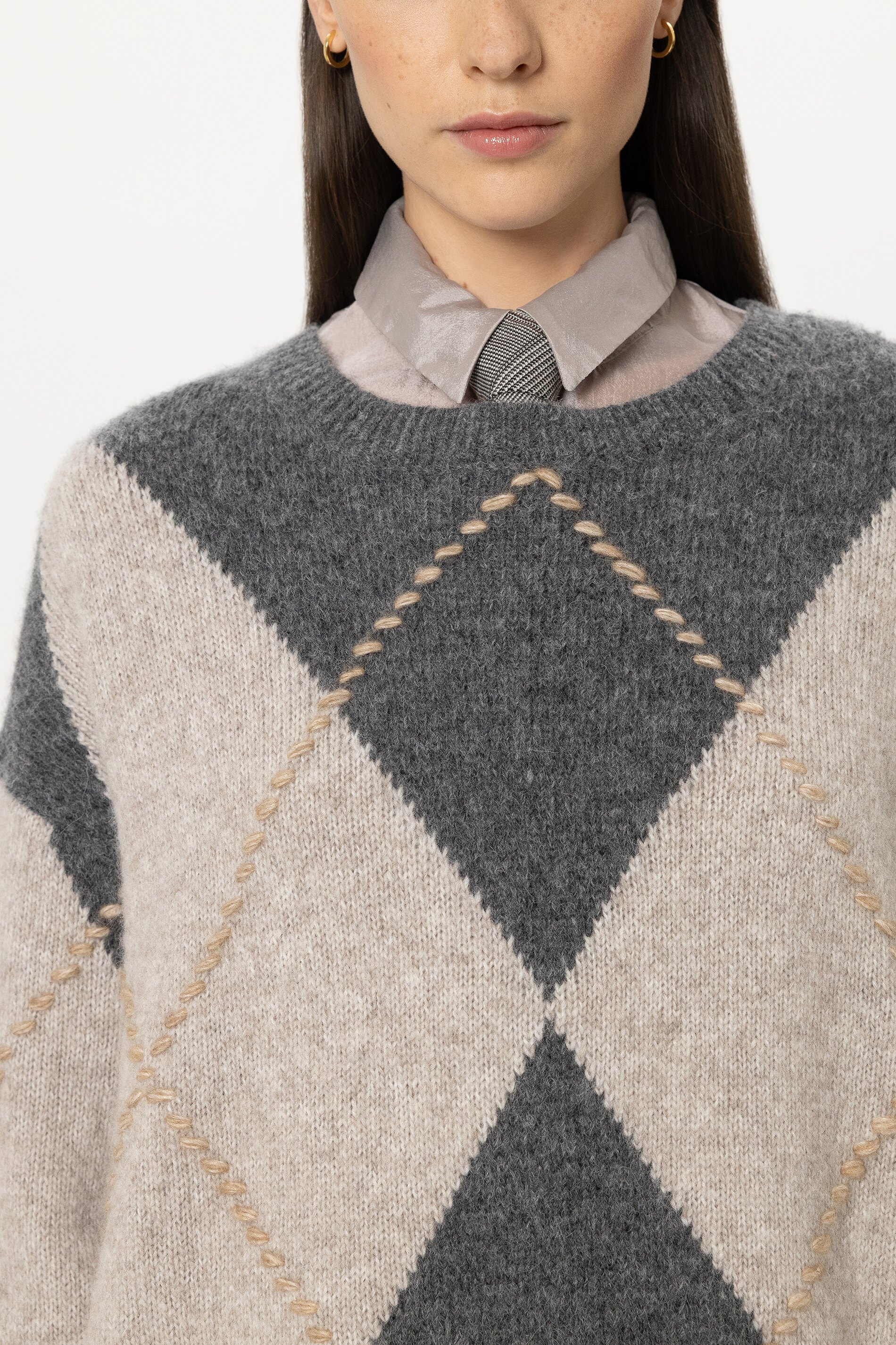 Luisa Cerano - Alpaka Mix Pullover mit Muster
