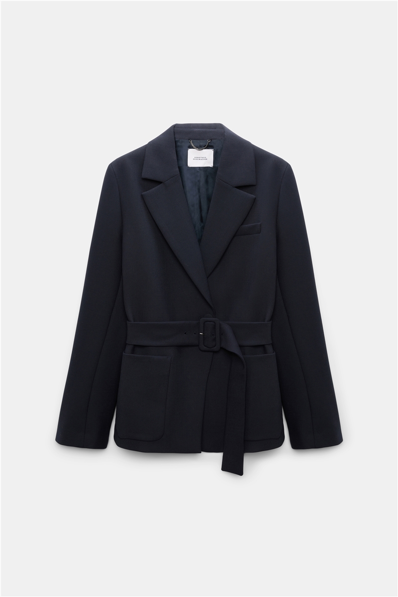 Dorothee Schumacher - Blazer Refreshing Ambition Midnight Navy mit Gürtel