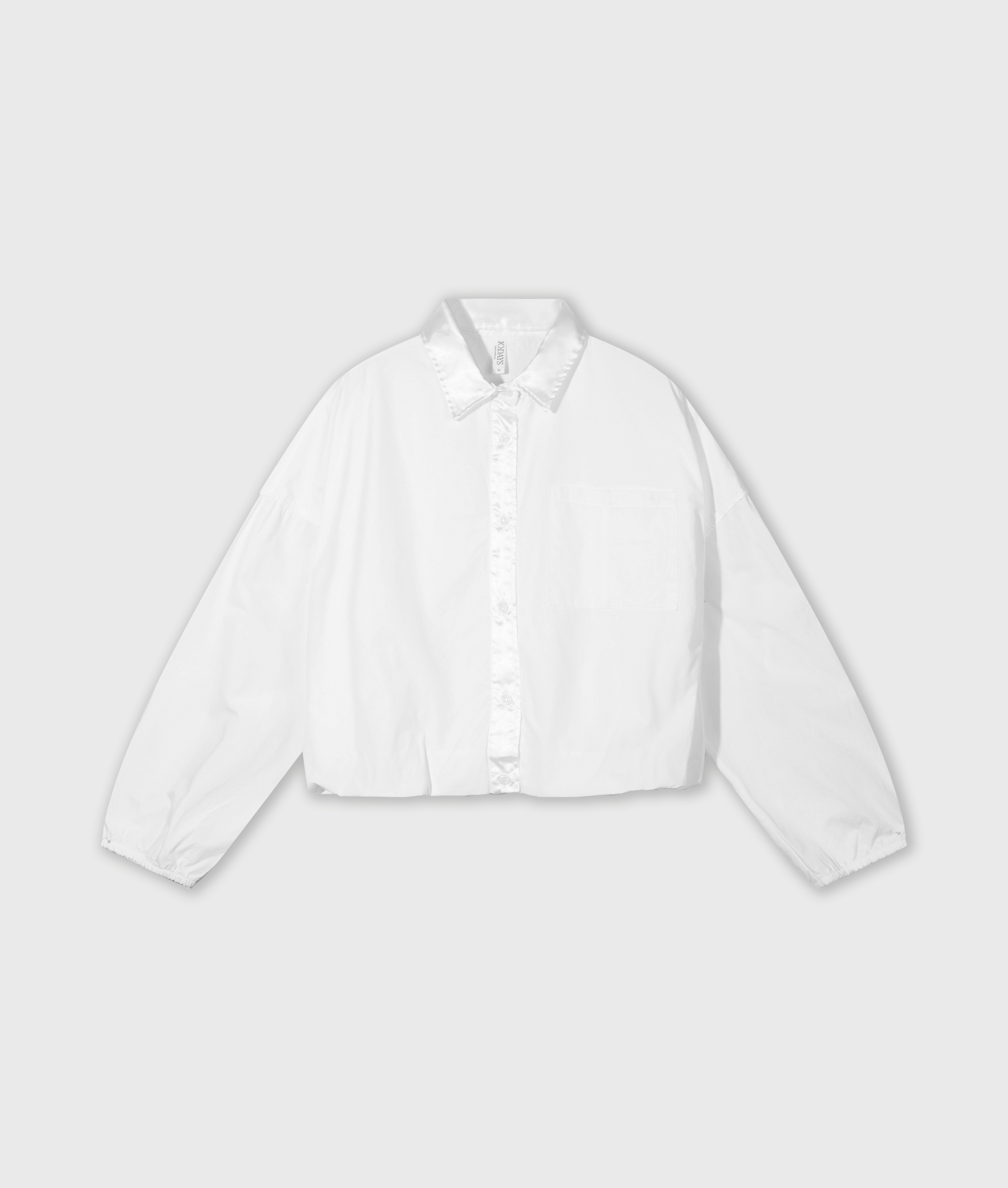 10 Days - Cropped Smoking Bluse weiß