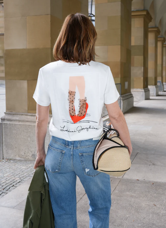 Railin- T-Shirt Net Dots Socks back weiß