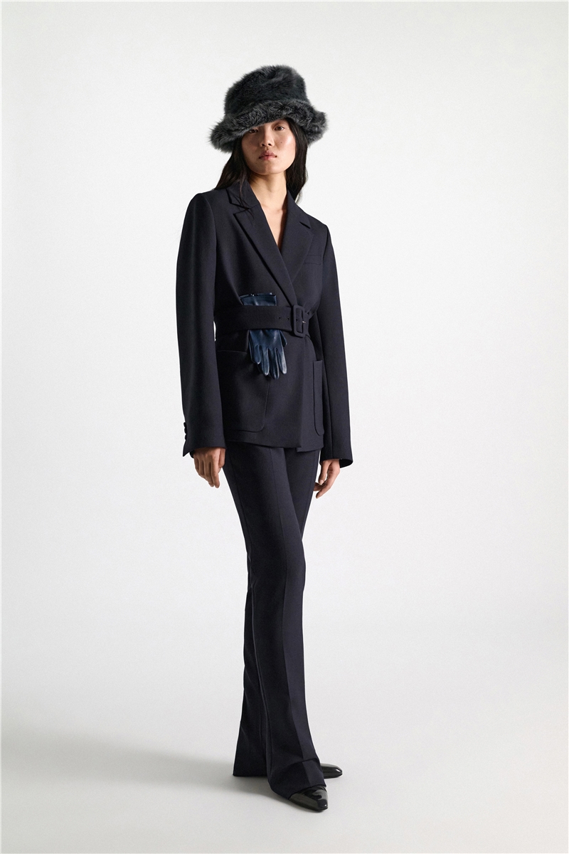 Dorothee Schumacher - Blazer Refreshing Ambition Midnight Navy mit Gürtel