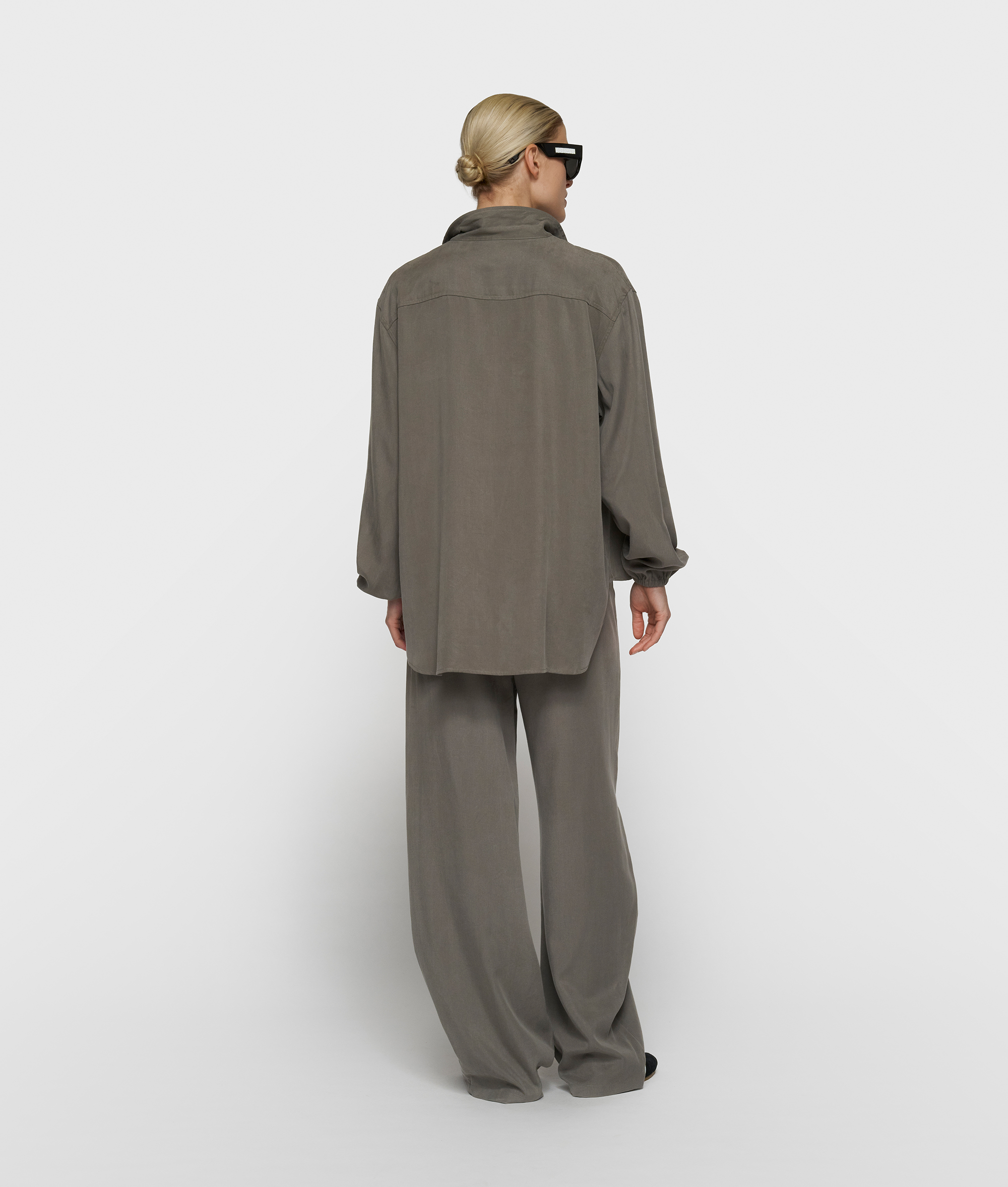 10 Days - Lyocell Hemd Khaki Relaxed Fit