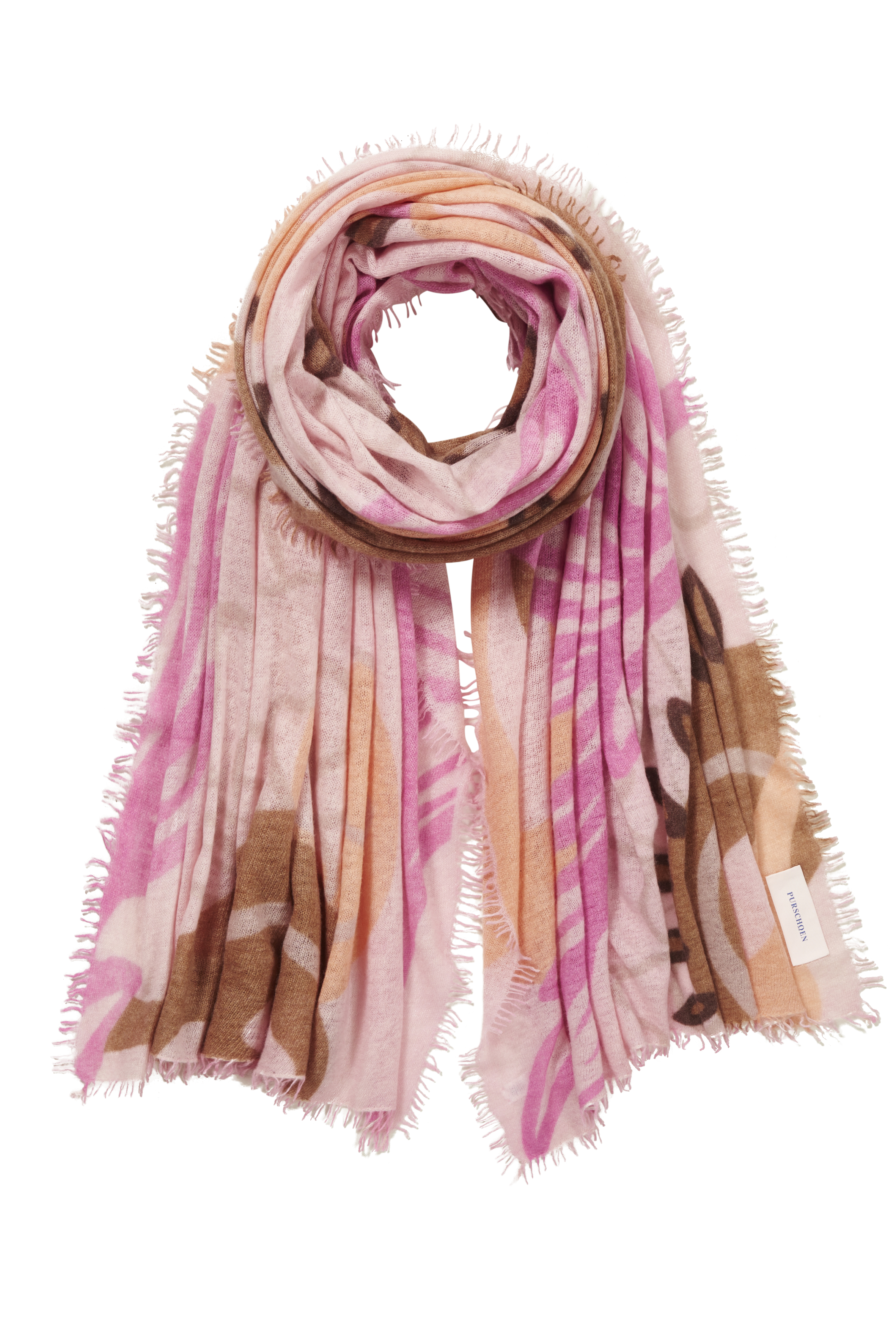 Pur Schoen - Kaschmirschal Underwold creme flieder