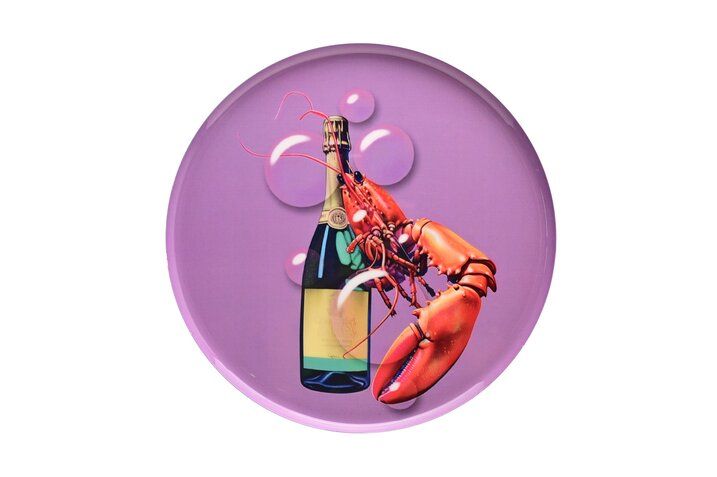 Gift Company - Love Trays Dekotablett M Violett Champagner & Hummer