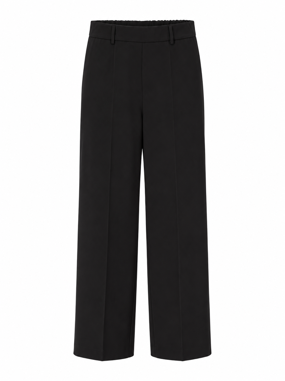 Uli Schneider - Hose Schwarz Flannel Gabardine mit Schlitz