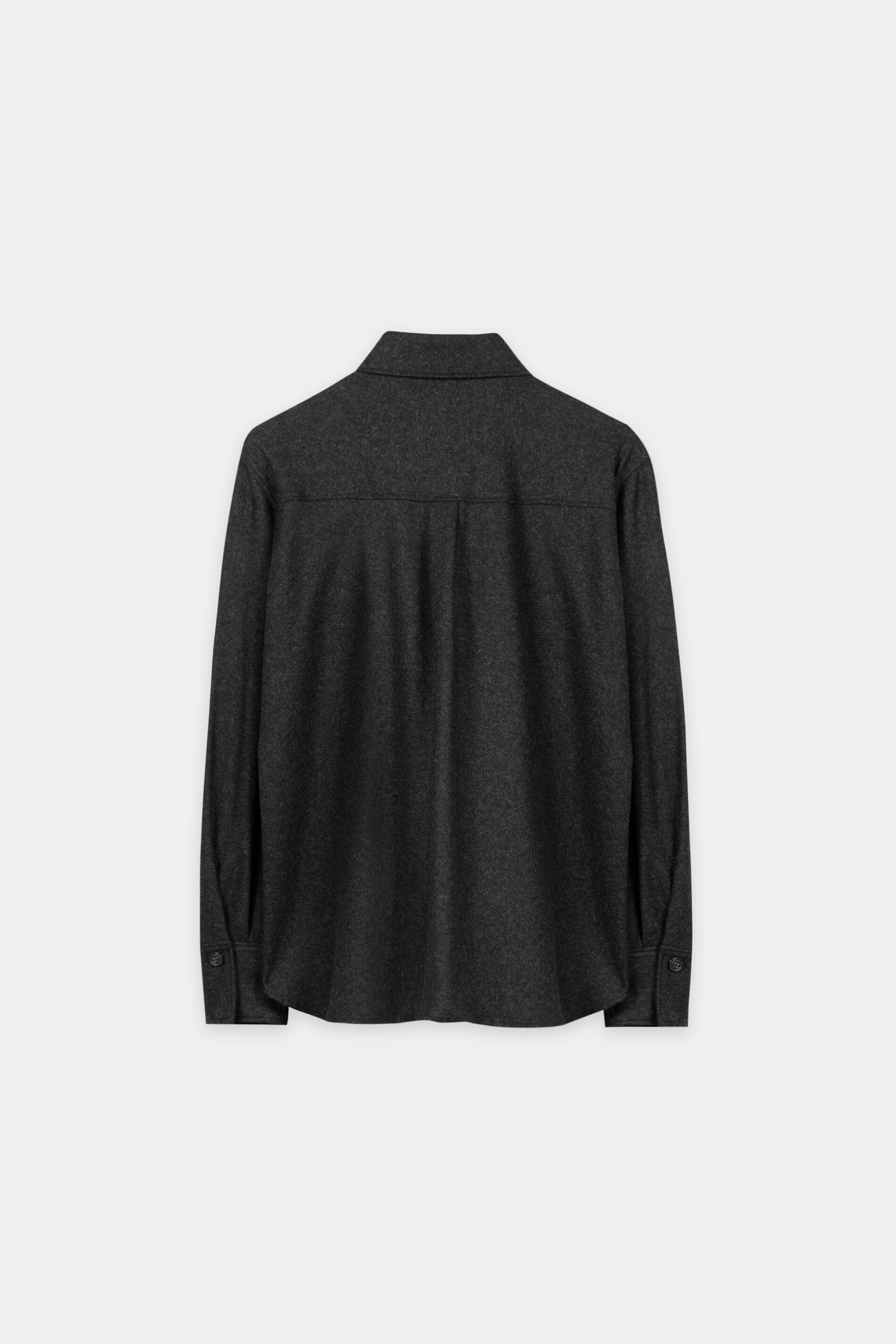 Luisa Cerano - Hemdjacke Anthrazit aus Wollflanell-Jersey