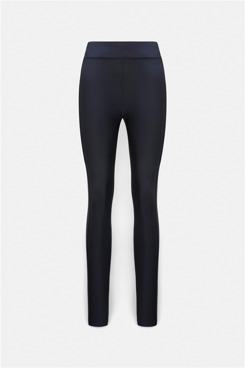 Dorothee Schumacher - SHARP CUT Pants Dark Navy | Stretch-Leggings mit Seiteneinsätzen & verstärktem Bund