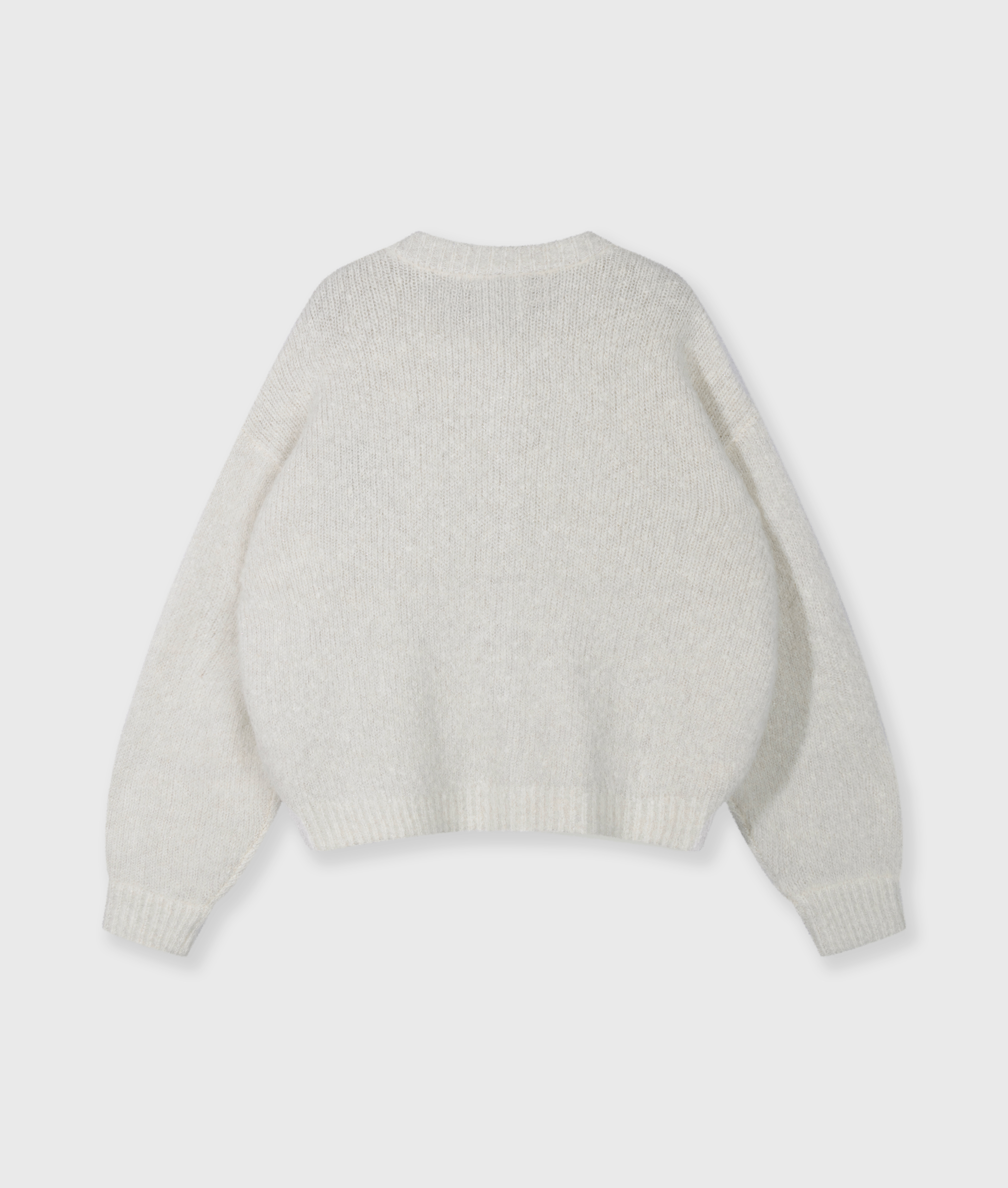 10 Days - Hairy Knit Cardigan Ecru