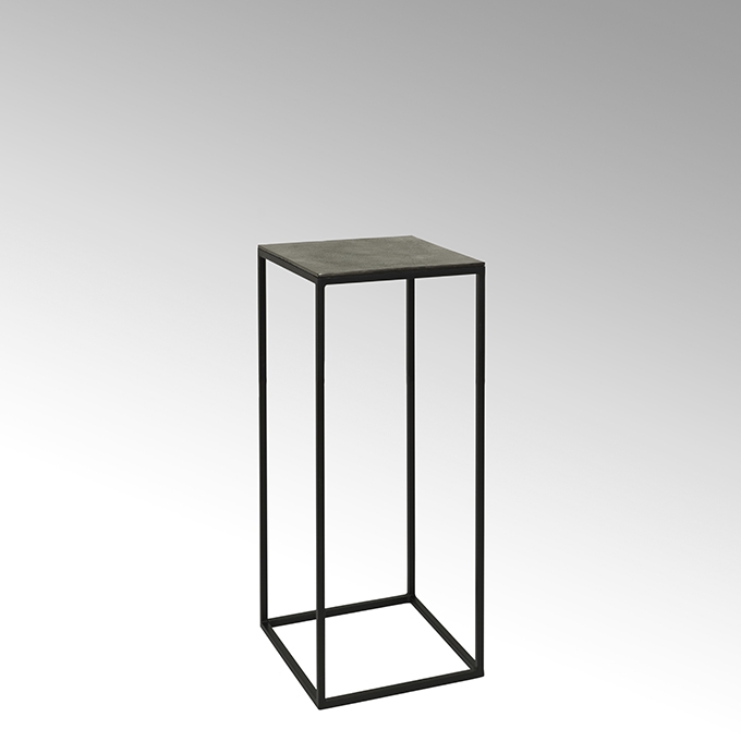 Lambert - Konsole schwarz Graphit-Finish Industrial Chic Beistelltisch aus Metall H 70 cm